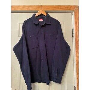 EUC Wrangler Mens XL Button Front Long Sleeve Soft Fleece Shacket Shirt